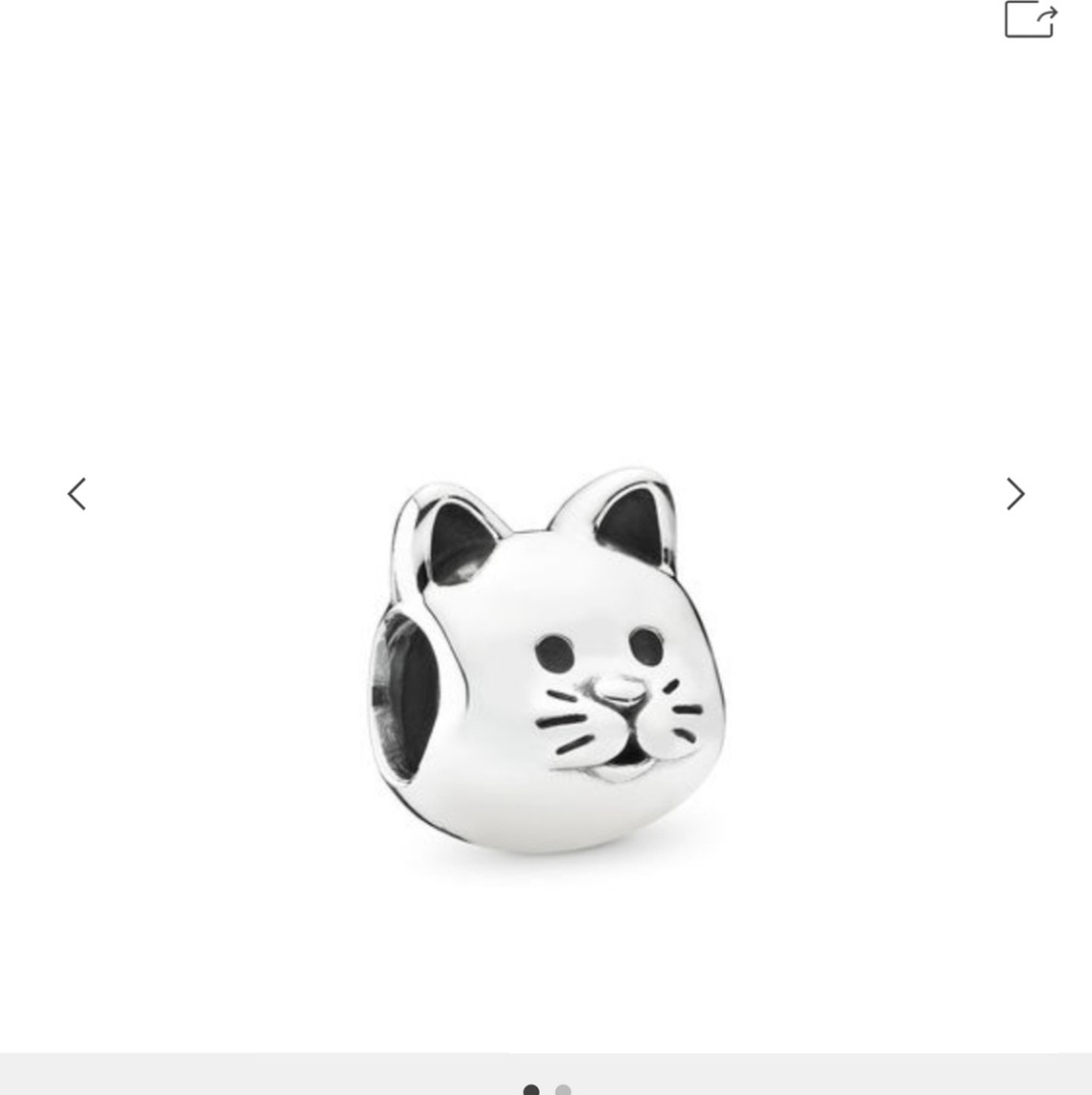 Pandora Curious Cat Charm Sterling Silver